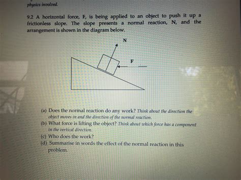 [first year physics] Does the normal force do work? : r/HomeworkHelp