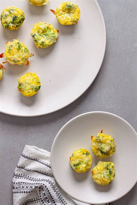 Mini Egg Bites with Broccoli and Cheddar - The Real Recipes