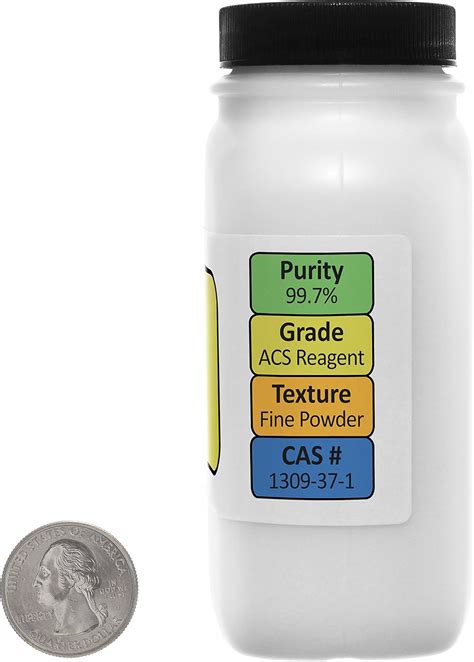 Buy Red Iron Oxide [Fe2O3] 99.7% ACS Grade Powder 1 Lb in Two Space ...