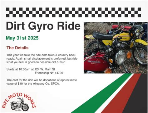 Rife Moto Dirt Gyro Ride, Rife Moto Works, Friendship, 31 May 2025 ...