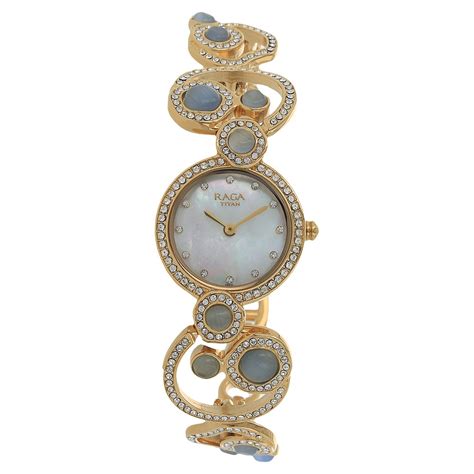 Buy Online Titan Raga Moonlight Mother of Pearl Dial Women Watch With ...