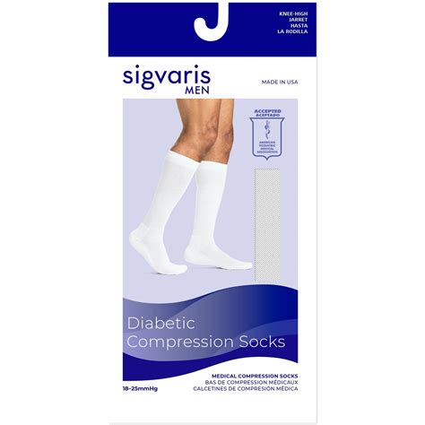 Men's Knee High Compression | 18-25 mmHg | Sigvaris Diabetic ...