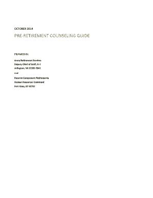 Army Pre-Retirement Counseling Guide 2014 - Fill and Sign Printable ...