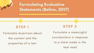 Image result for How to Write Evaluative Statements