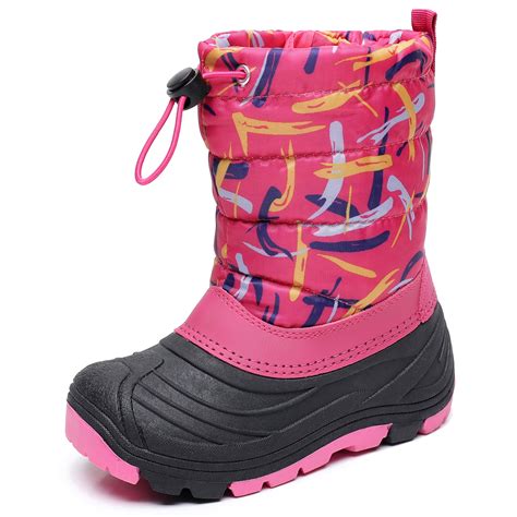 Blikcon Unisex-Child Outdoor Waterproof Winter Snow Boots (Toddler ...