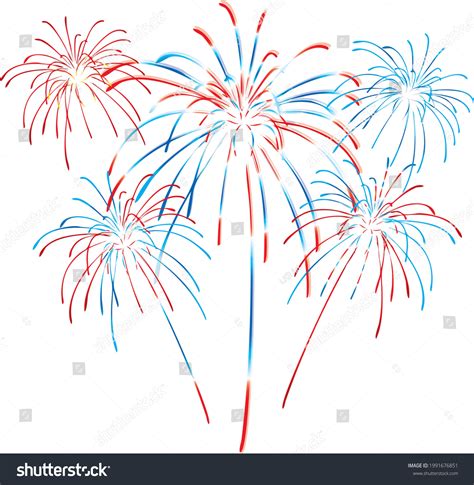 Red Fireworks Clip Art