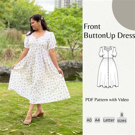 Image result for Button Front Dress Free Patterns