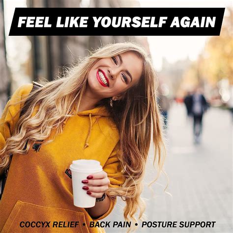 Buy H. Charcoal Office Chair Seat Cushion for Lower Back Pain Relief ...