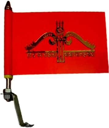 RGDREAMS Hare ka Sahara Khatu Shyam Baba car bonnet flag with rod ...