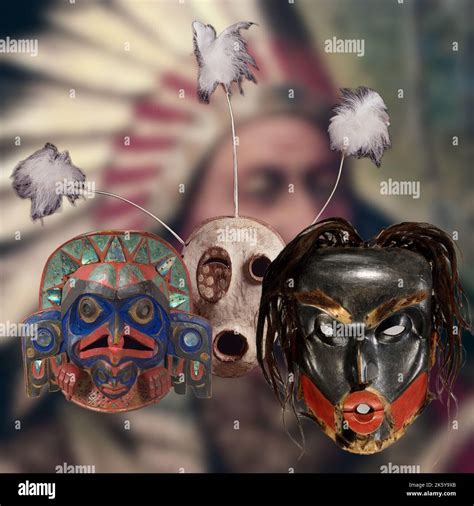 Native American Art - Old native americans mask Stock Photo - Alamy