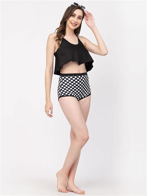 CUKOO Women Polka Dot Swim Bottoms White – cukoo.in