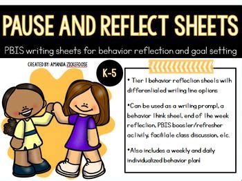 Image result for PBIS Behavior Reflection Sheet