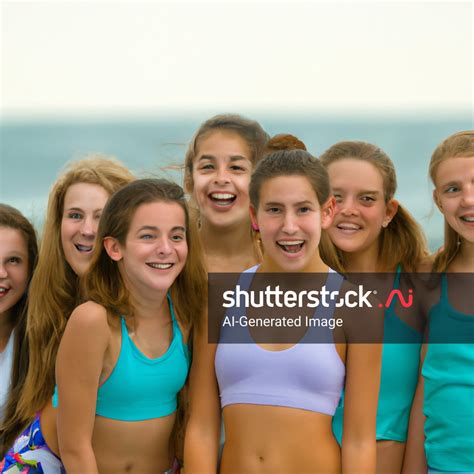 Toothless Teen Girls Bikinis Group Photo AI-generated image 2314567891 ...