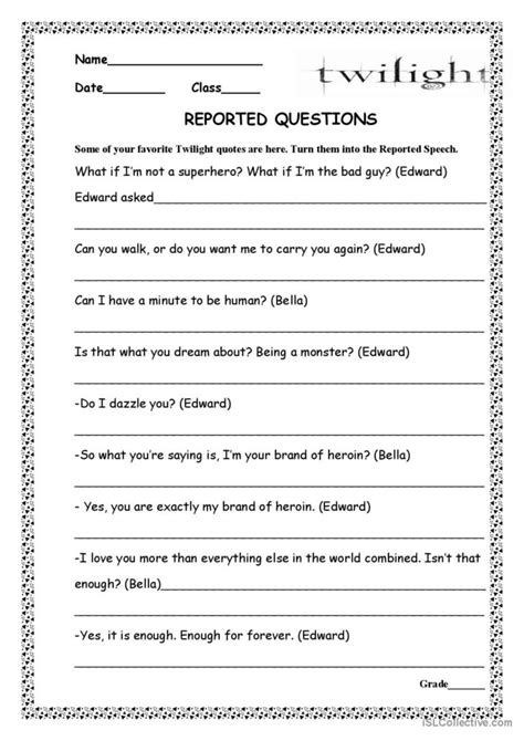 Image result for Reported Questions Ejemplos