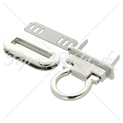 Ideal ozdobné zapínanie na kabelku strieborné 4,2 x 2 cm | Noezon.sk