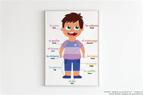 Spanish Language, BODY PARTS in Spanish, Face, Spanish Nouns, Spanish ...