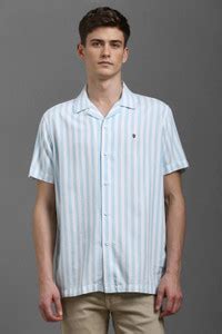 LOUIS PHILIPPE Men Striped Casual Light Blue Shirt - Buy LOUIS PHILIPPE ...