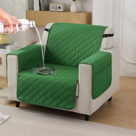 Green Colour Quilted Waterproof Sofa Cover Set – HOKIPO | Har Ghar ka ...
