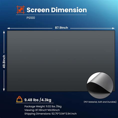 BIGASUO ALR Projector Screen 100 inch, 1.6 Gain India | Ubuy