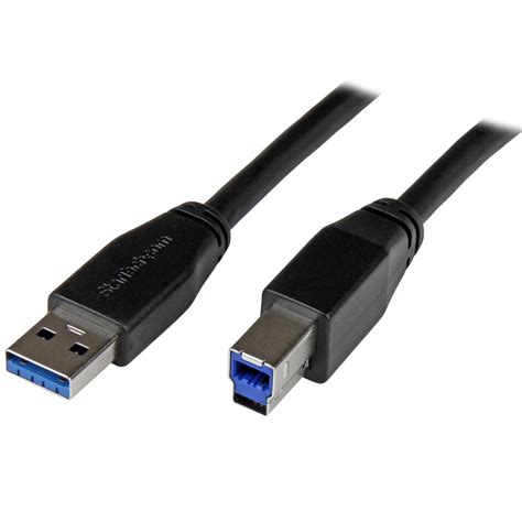 StarTech.com 5m 15 ft Active USB 3.0 USB-A to USB-B Cable - M/M - USB A ...