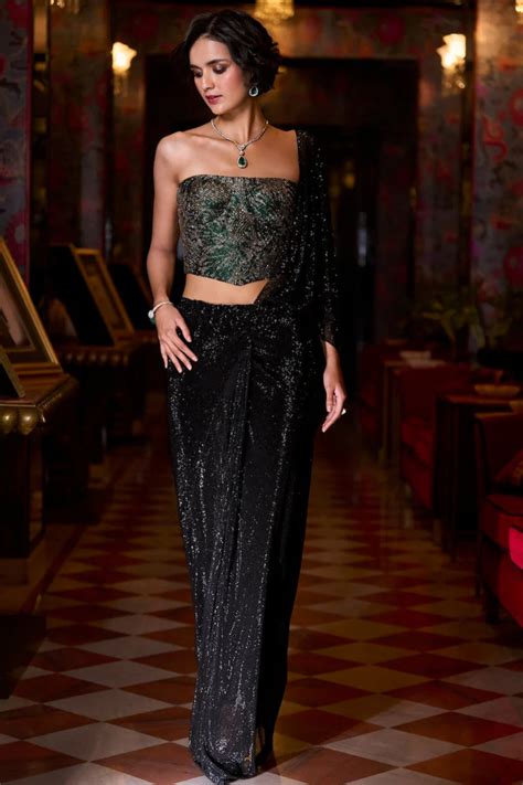 Black Corset Saree – My Store