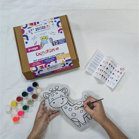 DIY Paint Your Own Soft Toy- Tall Giraffe – Doodleme