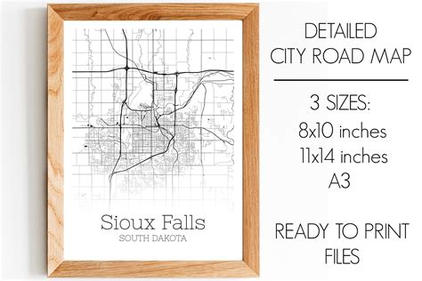Sioux Falls South Dakota City Map Graphic by SVGExpress · Creative Fabrica