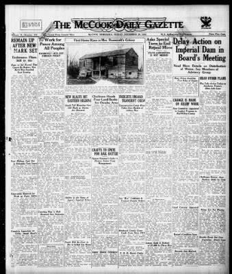 The McCook Daily Gazette from McCook, Nebraska on December 29, 1933 · 1