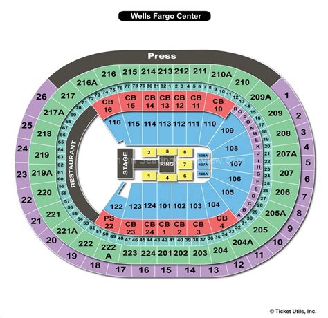 Wells Fargo Center, Philadelphia PA - Seating Chart View