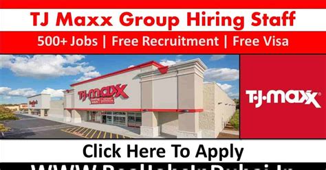 TJ Maxx Company Hiring Staff In USA 2023