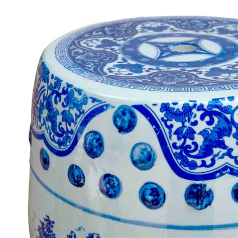 Buy Stools | Chinoiserie Blue Stool | Shop at The Purple Turtles — The ...