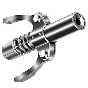 Tyimble Grease Gun Coupler: 6 Jaws Securely Lock onto Zerk Fittings ...