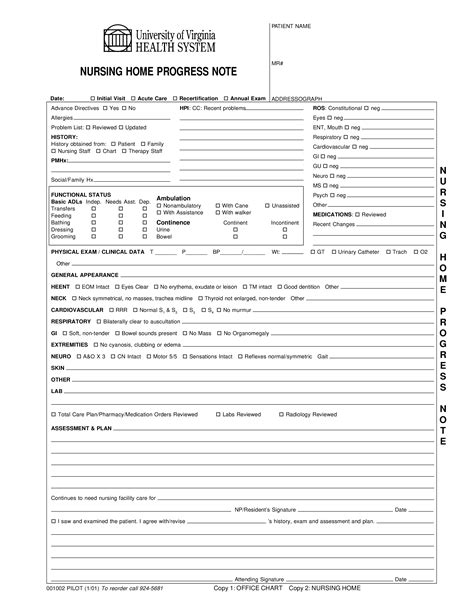 Image result for Nursing Progress Note Template