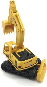 EMOB Push and Go Friction Powered Construction Site Excavator Toy with ...