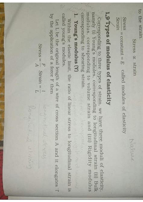 Image result for Modulus of Elasticity Examples