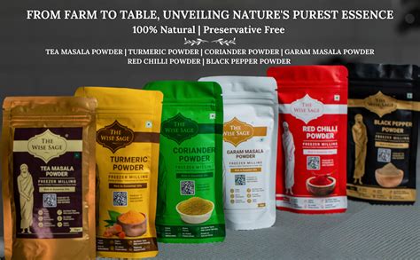The Wise Sage Chai Masala Combo Pack of 2 | Black Pepper + Tea Masala ...