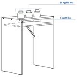 TORALD desk, white, 65x40 cm (255/8x153/4") - IKEA