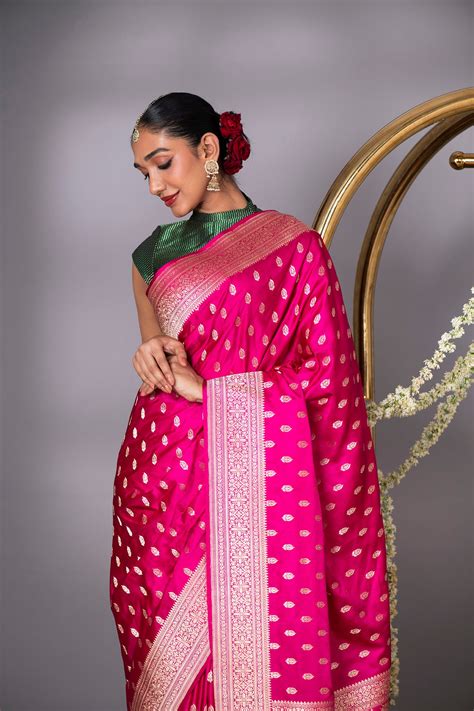 Pink Banarasi Silk Saree | Bestseller – Vijayalakshmi Silks