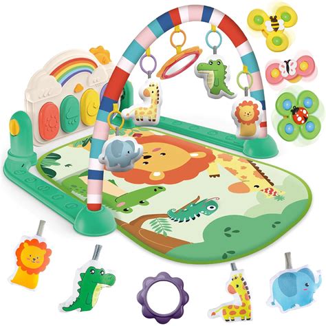 Amazon.com : Joryuek Baby Gym & Play Mat, Tummy Time & Activity Mat ...