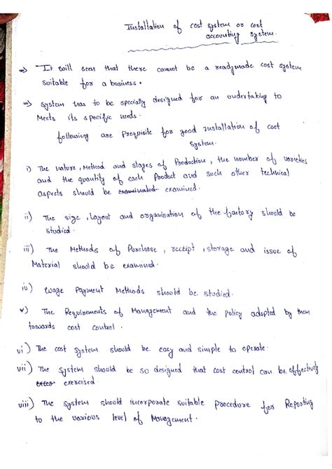 Installation of cost accounting system - Intermediate - Studocu