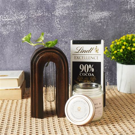 Desk Essentials Combo (Planter + Scented Candle Jar + chocolates) – The ...