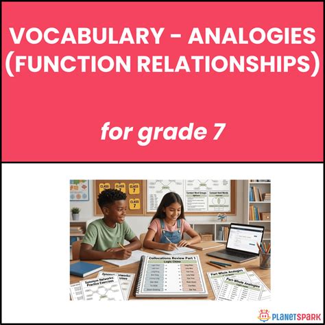 Class 7 English Worksheet on Function Analogies | PlanetSpark