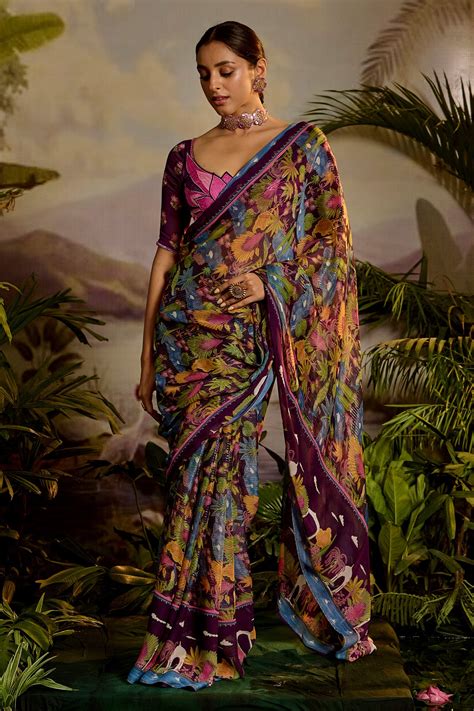 Buy SAMANDAR SAREE SET of 2 Online in India | Baise Gaba