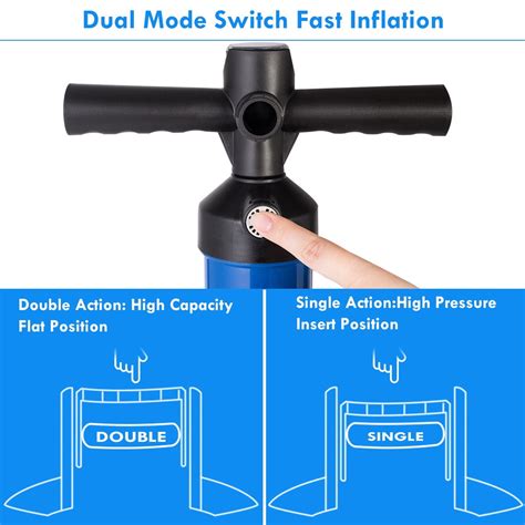 Buy Goplus SUP Hand Pump Max 29 PSI Double Action Manual inflation High ...