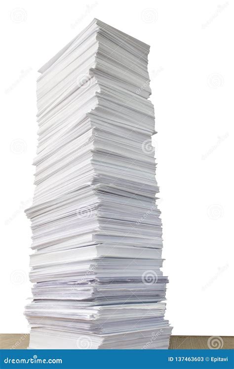 Big stack of paper stock image. Image of documents, blank - 137463603