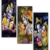 SAF paintings Ganesha Modern Art 6MM MDF Framed Set of 3 Digital ...