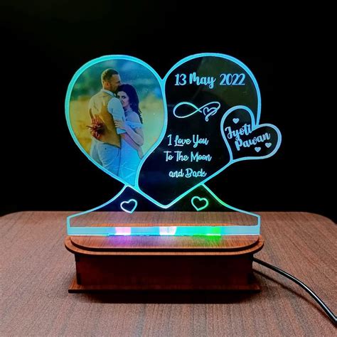 Buy DEEP PRINT Personalized 3D Illusion LED Table Lamp (A04) Gift for ...