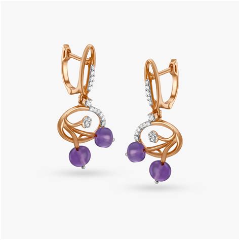 Serene Lilac Hoop Earrings