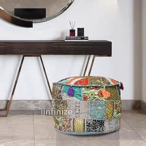 iinfinize Ottoman Pouffes Sitting Mudda Puffy Stool for Living Room ...
