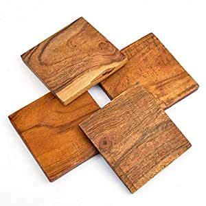 Chetak Furniture Wooden Tea Coaster Set Fro Home | Sheesham Wood ...